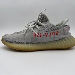 adidas Yeezy Boost 350 V2 Blue Tint Sneakers Mens US 10.5 Gray Red